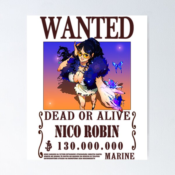 Poster One Piece Wanted Nico Robin 38x52cm