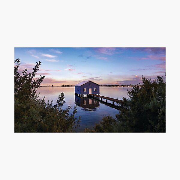 Item preview, Perth Blue Boathouse at Sunset designed and sold by WWildWanderer.