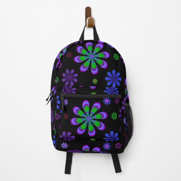 Item preview, Funky Vintage Flower 60’s Psychedelic Hippie Art Purple Blue and Green designed and sold by BadassBazaar.