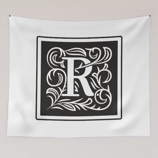 Item preview, Art Nouveau Letter R, Monogram Letter Ornament, Ornamental Letter R, Art Deco designed and sold by PROMEN Creativity.