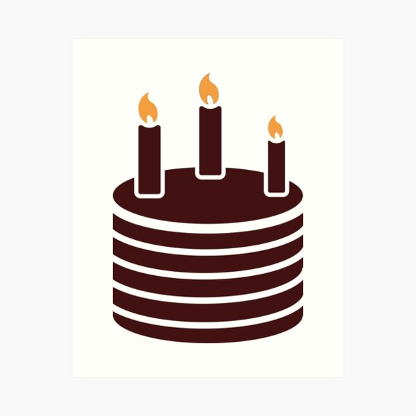 Birthday Cake Candle Art Prints Redbubble