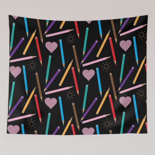 Item preview, Color Pencils Doodle Pattern designed and sold by iCraftCafe.
