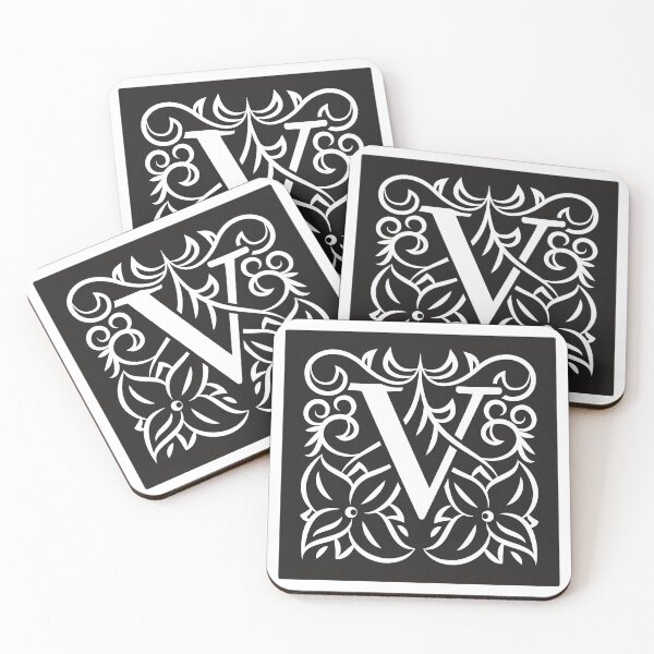 Item preview, Art Nouveau Letter V, Monogram Letter Ornament, Ornamental Letter V, Art Deco designed and sold by PROMEN Creativity.