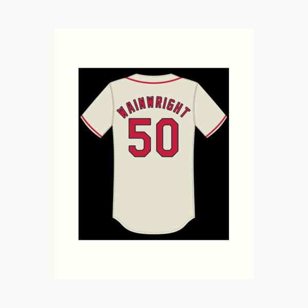 Men's St. Louis Cardinals #50 Adam Wainwright Waino Authentic