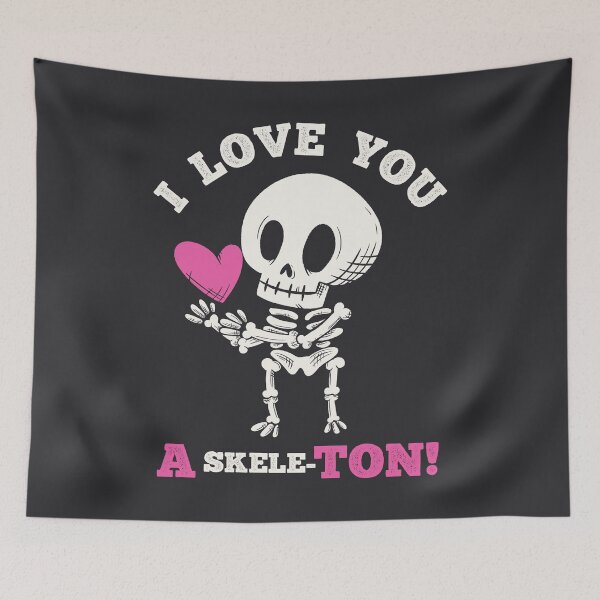Item preview, Spooky Valentine's Day - I love You a skeleton designed and sold by abowersock.