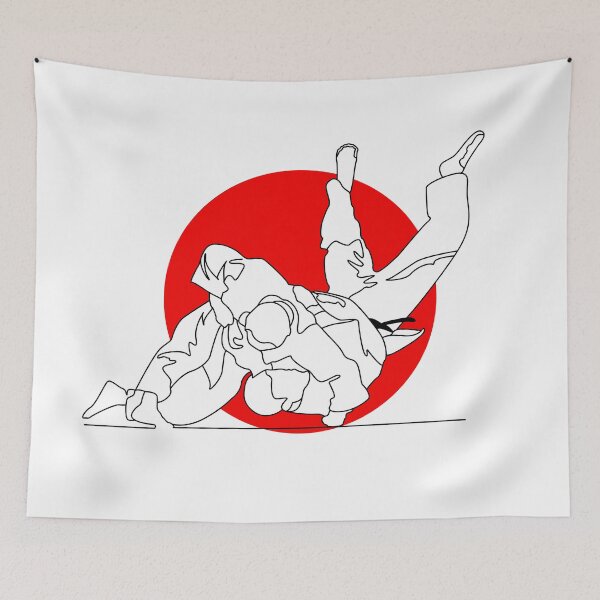 Item preview, Japan Judo sport minimalism drawing  designed and sold by Blondiabshop.