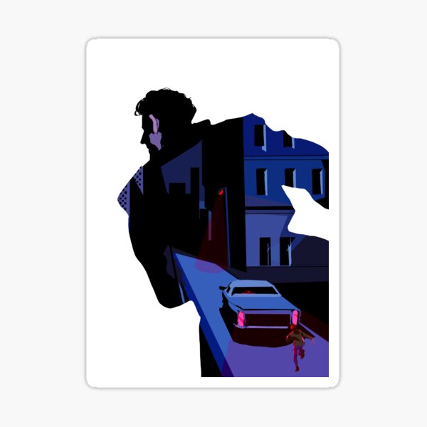 "Chasing tail lights" Sticker by Eggery Redbubble