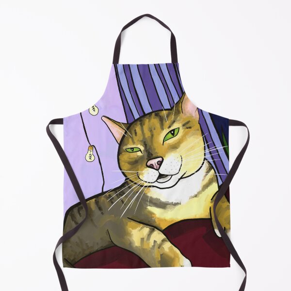 Item preview, painted tiger cat, cute cat portrait designed and sold by ThomaeArt.