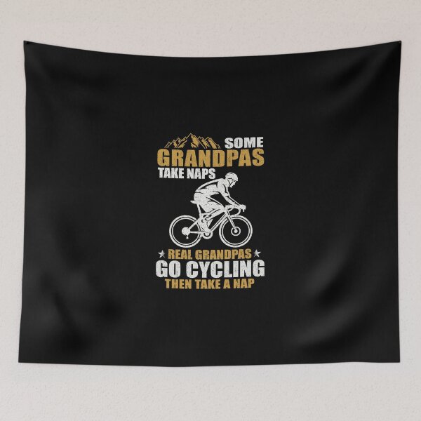 Item preview, Some Grandpas Take Naps Real Grandpas Go Cycling Sticker designed and sold by rollinsale.