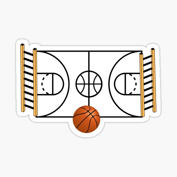 "basketball court height" Sticker by gallery85 Redbubble