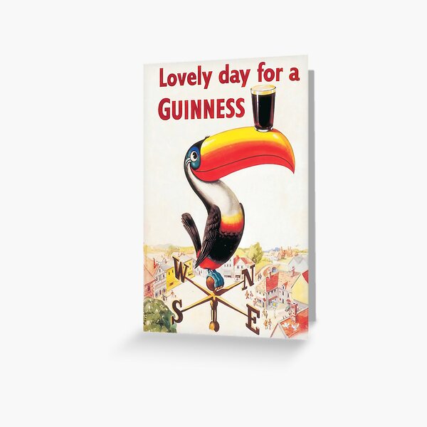 Vintage Alcohol Guinness Greeting Card