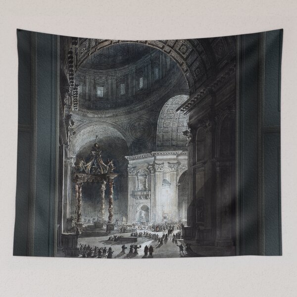Item preview, Illumination of the Cross in St. Peter's on Good Friday by Francesco Piranesi Remastered Xzendor7 Classical Art Old Masters Reproductions designed and sold by Xzendor7 Digital Art Creations.