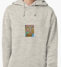 Stylized Bhudda with flower Pullover Hoodie
