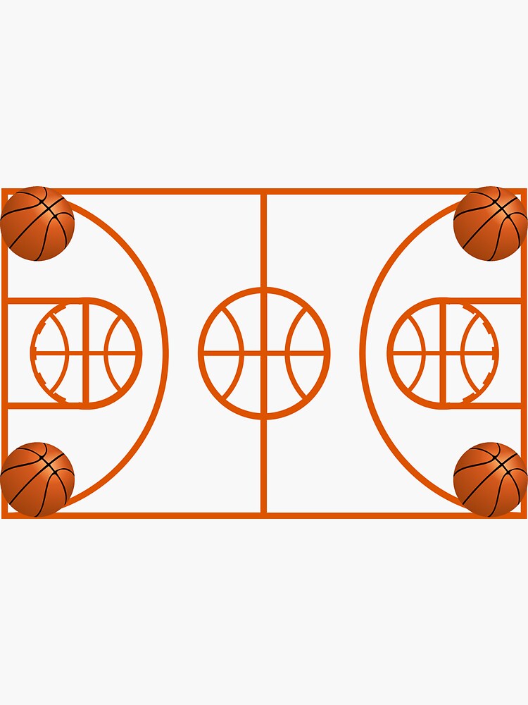 "Copy of basketball court height" Sticker by gallery85 Redbubble