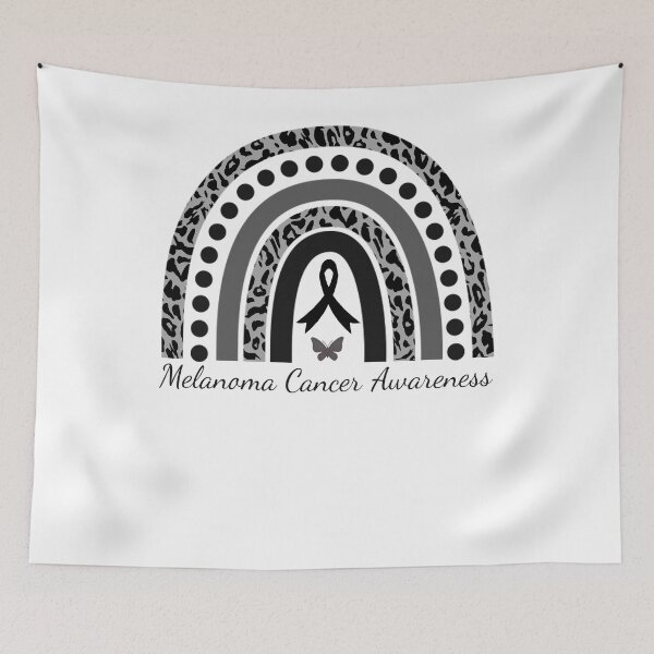 Item preview, Melanoma Skin Cancer Awareness  Leopard Rainbow Black Ribbon designed and sold by cssdru.