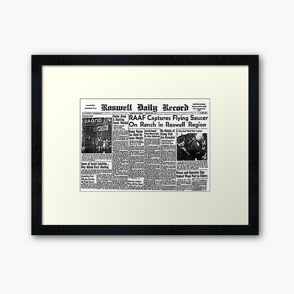 Item preview, Roswell UFO Crash news - July 8,1947 designed and sold by TeaMugPhrases.