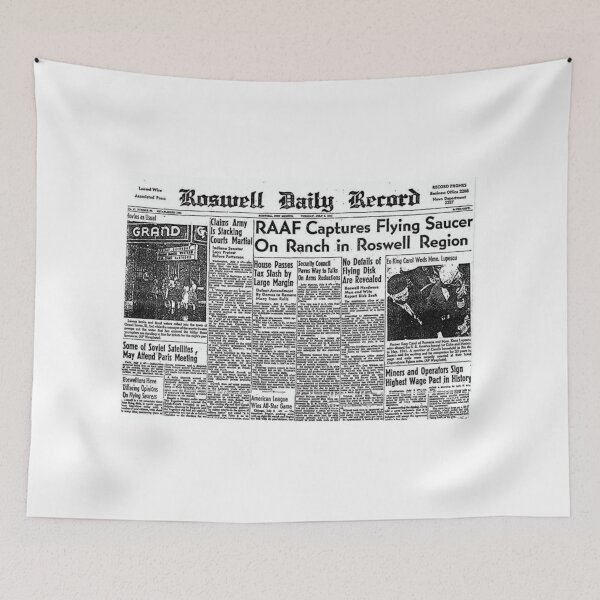 Item preview, Roswell UFO Crash news - July 8,1947 designed and sold by TeaMugPhrases.