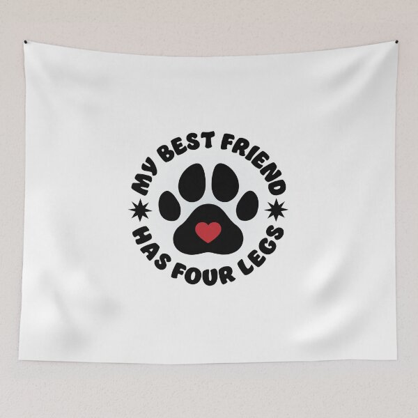 Item preview, My best friend has four legs pet love design designed and sold by Ideallity.