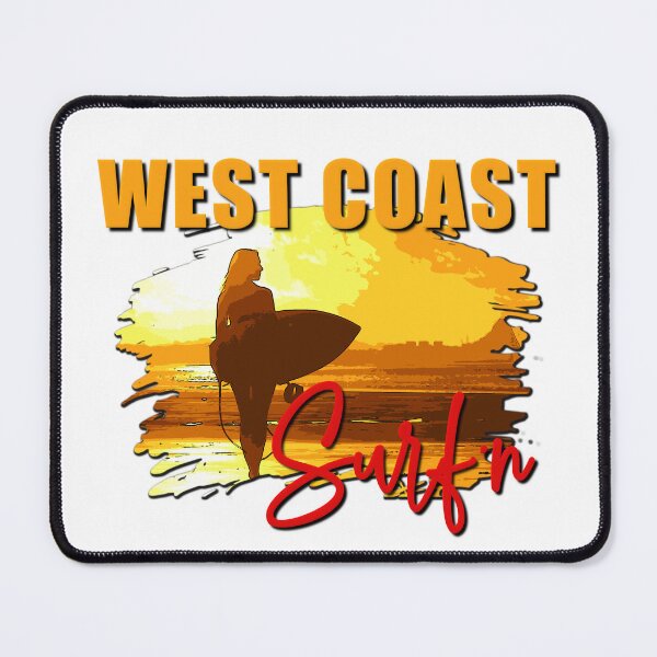 Item preview, West Coast Surfing Graphic designed and sold by NerdnGeekshop.