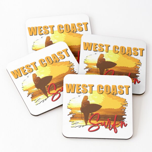 Item preview, West Coast Surfing Graphic designed and sold by NerdnGeekshop.