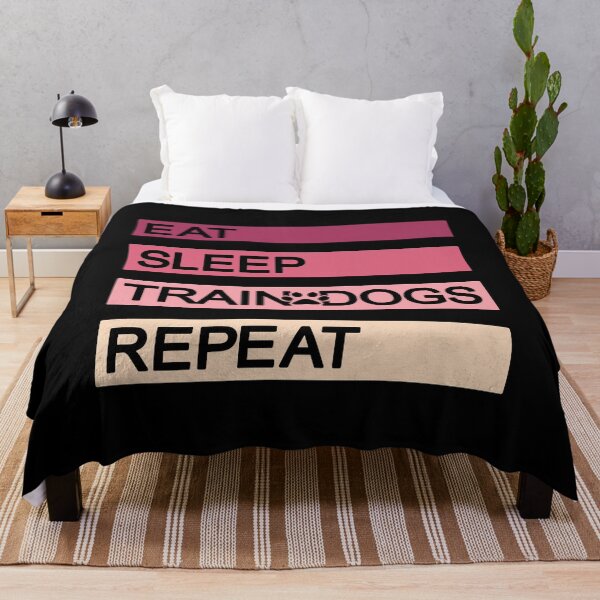 Item preview, Multi-Shade Pink Eat Sleep Train Dogs Repeat Design designed and sold by beccaveedesigns.