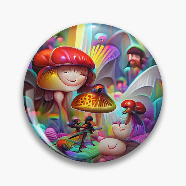 Item preview, Mushrooms and Fairies  -- Adventure Cartoony Bright Colorful  designed and sold by glitchman2.