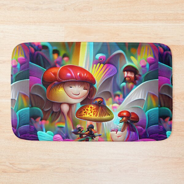 Item preview, Mushrooms and Fairies  -- Adventure Cartoony Bright Colorful  designed and sold by glitchman2.