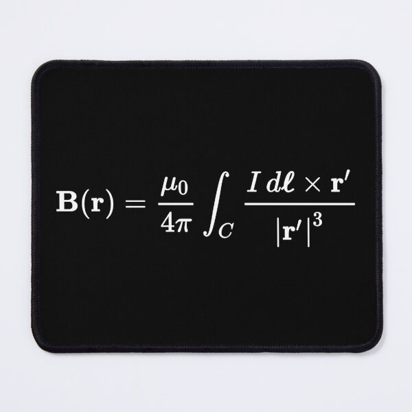 Item preview, biot savart equation, useful formula for calculating the magnetic field dark version designed and sold by NoetherSym.