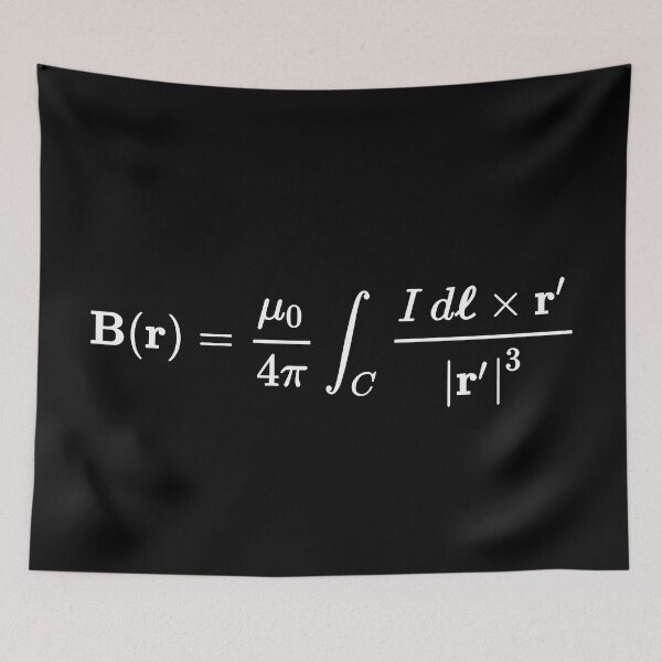 Item preview, biot savart equation, useful formula for calculating the magnetic field dark version designed and sold by NoetherSym.
