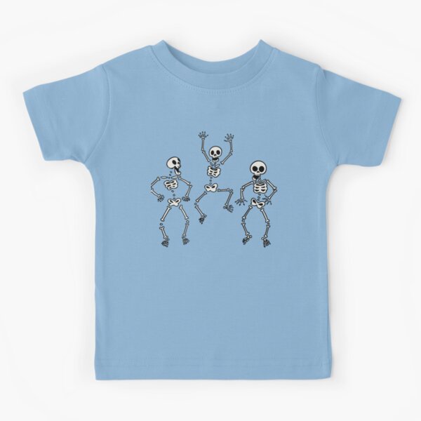 Niño Niña Frotándose Esqueleto Camiseta el Hilo Dental Baile Calavera Gamer