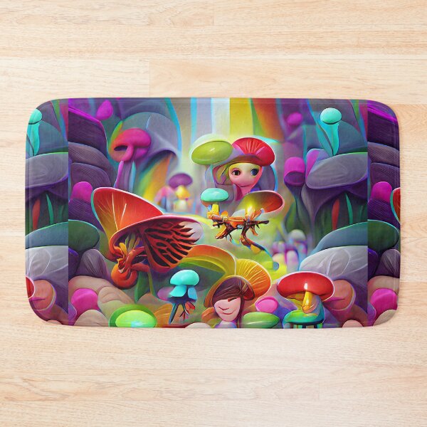 Item preview, Mushrooms and Fairies  -- Adventure Cartoony Bright Colorful  designed and sold by glitchman2.