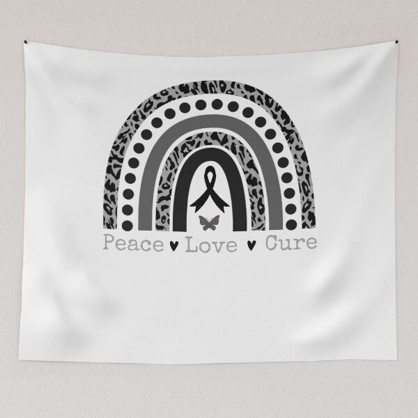 Item preview, Melanoma Skin Cancer Awareness Leopard Peace Love Cure Black Ribbon designed and sold by cssdru.