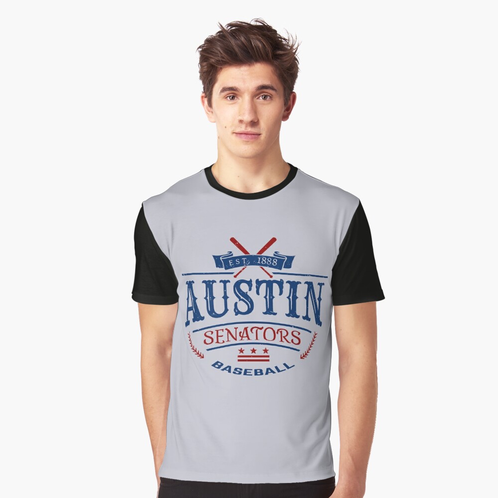 Printify Austin, Tx. Senators (1888) Baseball Tee White / 2XL