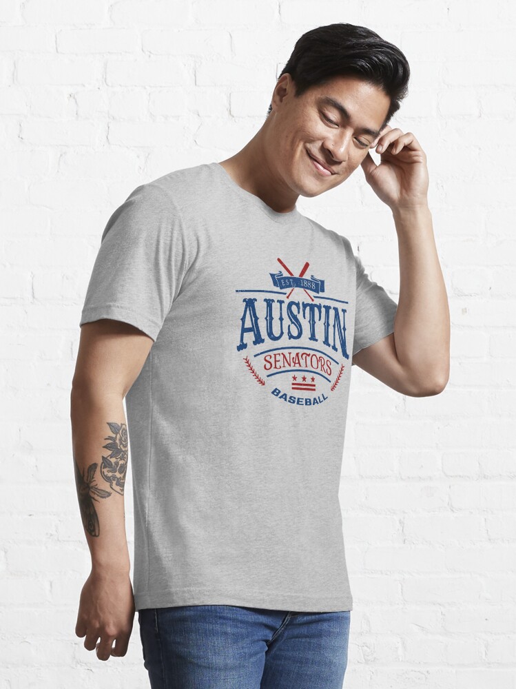 Austin, Texas Old Tyme Senators Baseball Essential T-Shirt for Sale by  YesterCool Designs