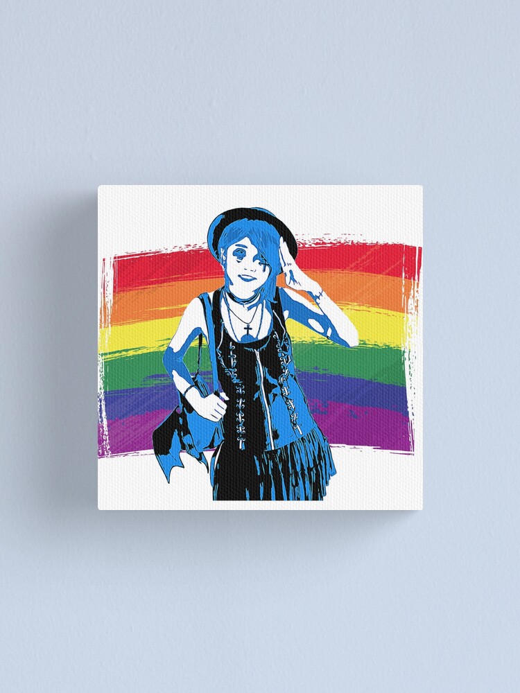 Woman activist for lgbtq rights with rainbow flag cartoon transgenders  homosexual queers diverse people of gay and lesbian community AI  generated 22686815 PNG