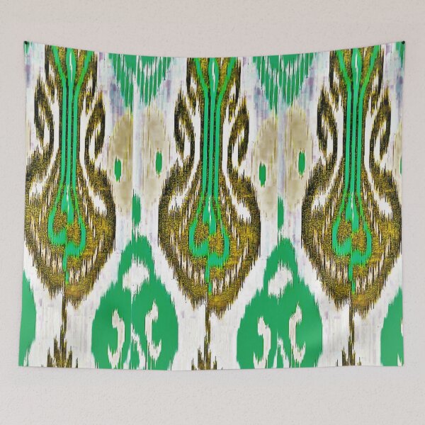 Item preview, Floral designs Uzbek ikat patterns - Ikat designed and sold by LeFabriqueOuz.