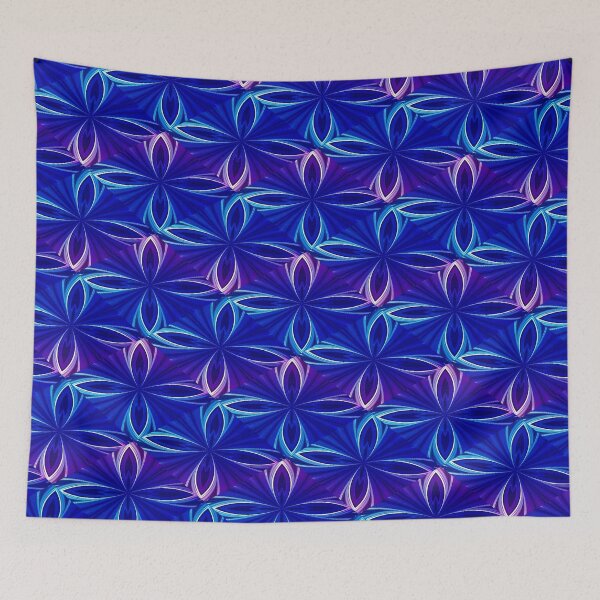 Item preview, Neon Blue Floral Pattern  designed and sold by Lynn  Marie Sharp.