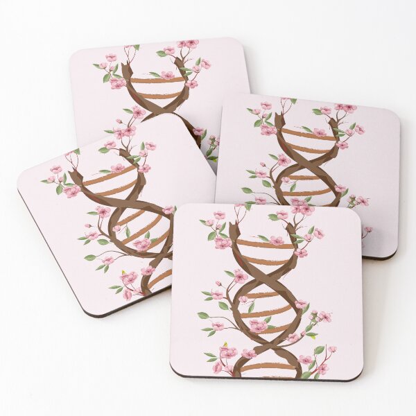 Item preview, Floral Watercolor DNA flowers trees dna structure Sakura japanese flowers designed and sold by ELmezz.