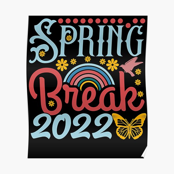 spring-break-2022-vacation-matching-family-and-friends-group-poster