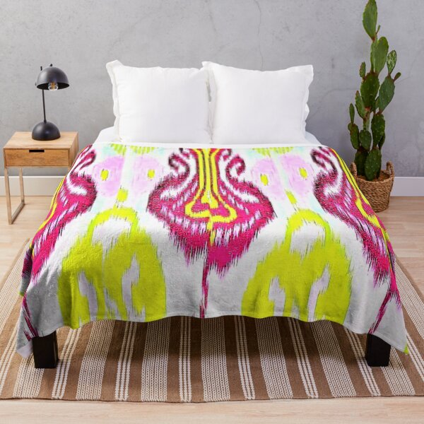 Aperçu de l'œuvre Dessins floraux Motifs ikat ouzbeks - Ikat créée et vendue par LeFabriqueOuz.