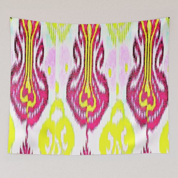 Item preview, Floral designs Uzbek ikat patterns - Ikat designed and sold by LeFabriqueOuz.