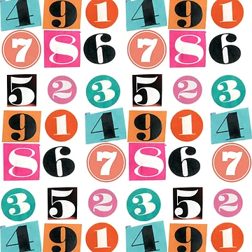Artwork thumbnail, Colorful Numbers by P9Designs