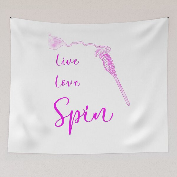 Item preview, Spindle, Gifts For Spinners, Live Love Spin, Fun Spinning Design designed and sold by CasaDiLavanda.
