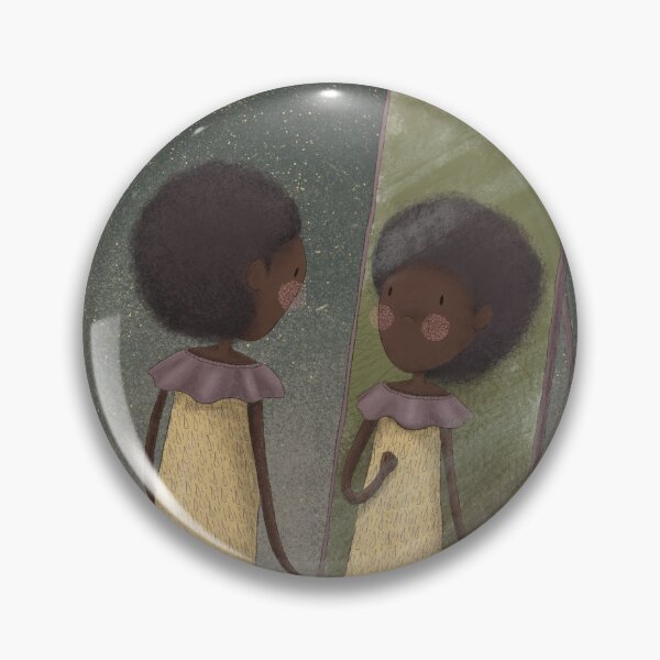 Item preview, Whimsical Woman Looking into a Magical Mirror in a Forest  designed and sold by haximica.