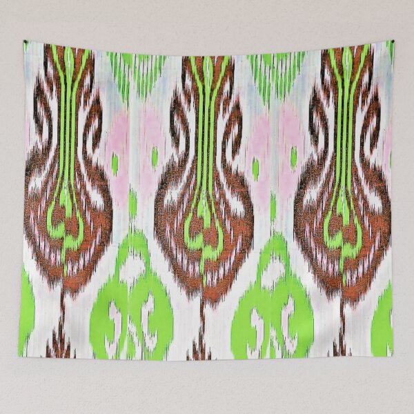 Item preview, Floral designs Uzbek ikat patterns - Ikat designed and sold by LeFabriqueOuz.