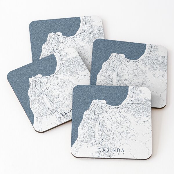 Item preview, Cabinda City Map of Angola - Coastal designed and sold by deMAP.