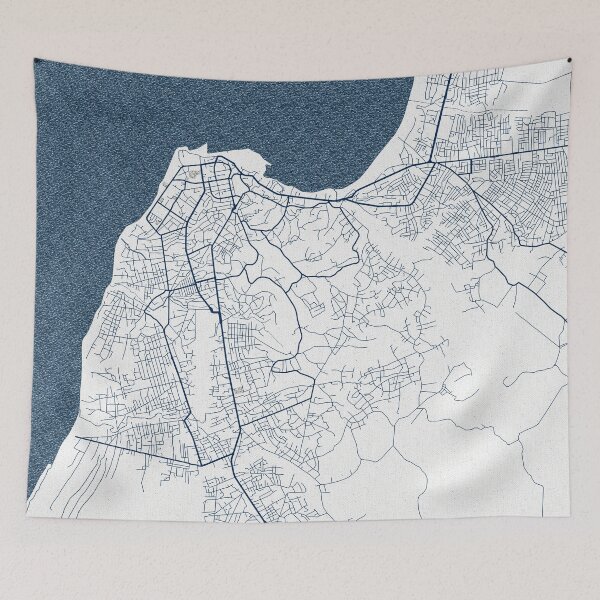 Item preview, Cabinda City Map of Angola - Coastal designed and sold by deMAP.