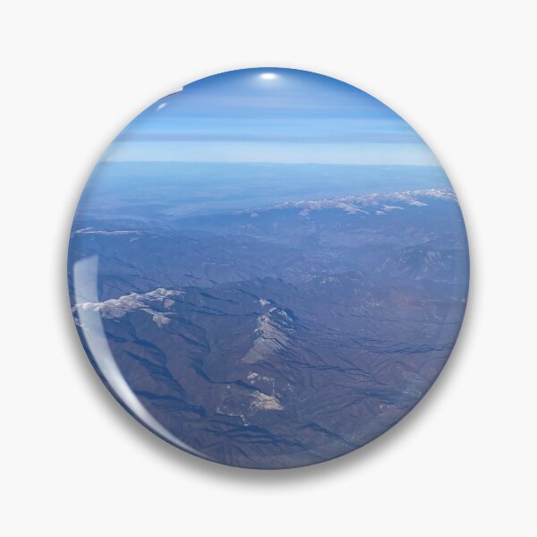 Item preview, Airplane window seat view of wing and mountains  designed and sold by Dinashop.