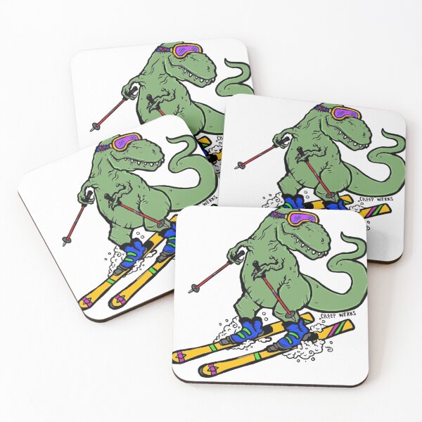 Item preview, Skiasaurus Rex T-Rex on Skis  designed and sold by maroonbeard.