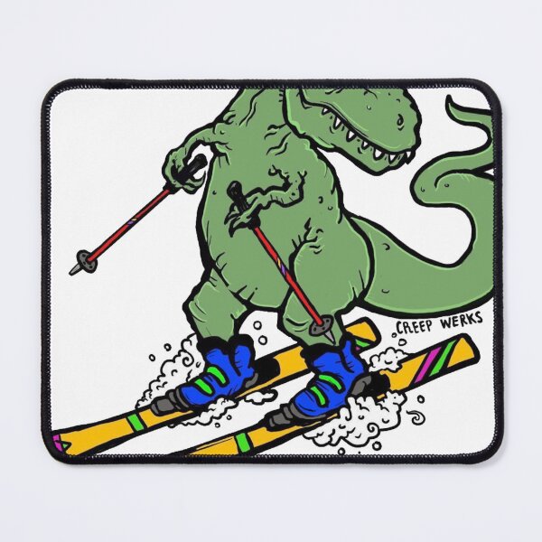 Item preview, Skiasaurus Rex T-Rex on Skis designed and sold by maroonbeard.